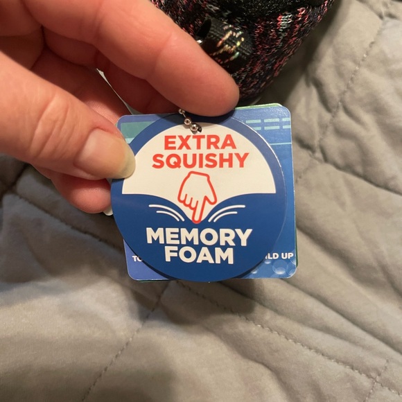 Skechers Women's Black and Pink Knit Sneakers - Picture 4 of 16